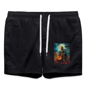 Halloween Geschenk Frauen Ritter Männer Kinder - Badeshorts - Schwarz - Vorne - AI Model Male 185 light (185cm)