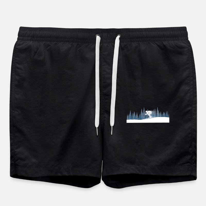 Winter-Skiabenteuer Winter Skiing Adventure - Swim Trunks - black