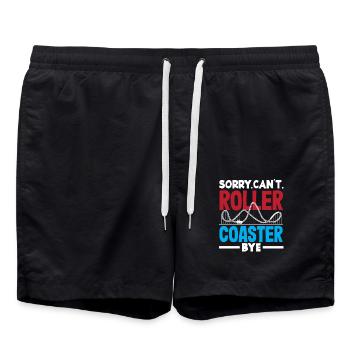 Sorry Can't Roller Coaster Bye - Swim Trunks - black - Front - AI Model Male 185 light (185cm)
