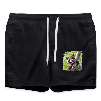 Ratons laveurs Raton laveur - Short de bain - noir - Devant - AI Model Male 185 light (185cm)