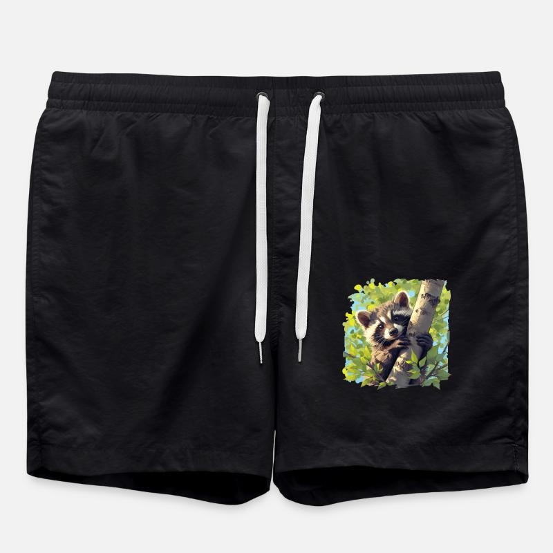 Waschbären Waschbär - Badeshorts - Schwarz