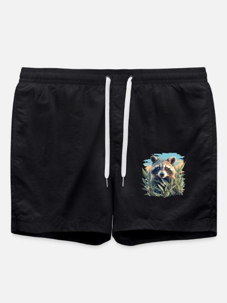 Waschbären Waschbär - Badeshorts - Schwarz