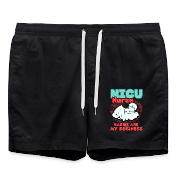 Nicu Nurse Babies Are My Business - Swim Trunks - black - Front - AI Model Male 185 light (185cm)