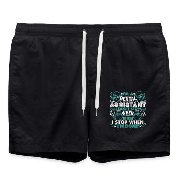 Dental Assistant I am A Dental Assistant - Swim Trunks - black - Front - AI Model Male 185 light (185cm)