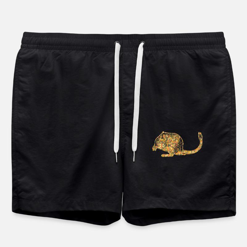 Gerbil Geometric - Swim Trunks - black