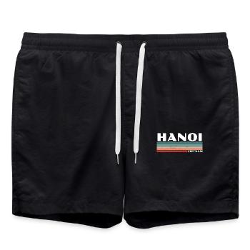 Hanoï Vietnam Vietnamien Vietnamien - Short de bain - noir - Devant - AI Model Male 185 light (185cm)