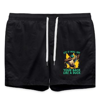 Canard colvert Let It Roll De Votre Chasseur De Canard Arrière - Short de bain - noir - Devant - AI Model Male 185 light (185cm)