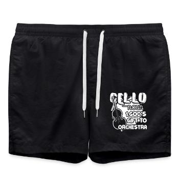 Cello Definition God's Gift To Orchestra - Swim Trunks - black - Front - AI Model Male 185 light (185cm)