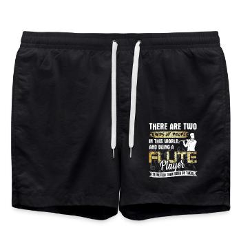 Being A Flute Player Is Better - Swim Trunks - black - Front - AI Model Male 185 light (185cm)