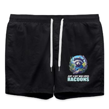 Ratons laveurs Raton laveur - Short de bain - noir - Devant - AI Model Male 185 light (185cm)