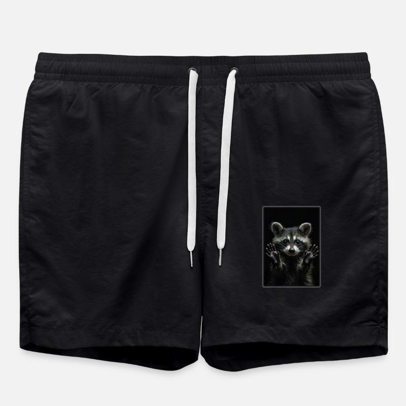 Waschbären Waschbär - Badeshorts - Schwarz