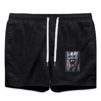 Ratons laveurs Raton laveur - Short de bain - noir - Devant - AI Model Male 185 light (185cm)