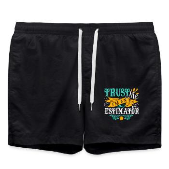 Estimator Trust Me I am An Estimator Tee - Swim Trunks - black - Front - AI Model Male 185 light (185cm)
