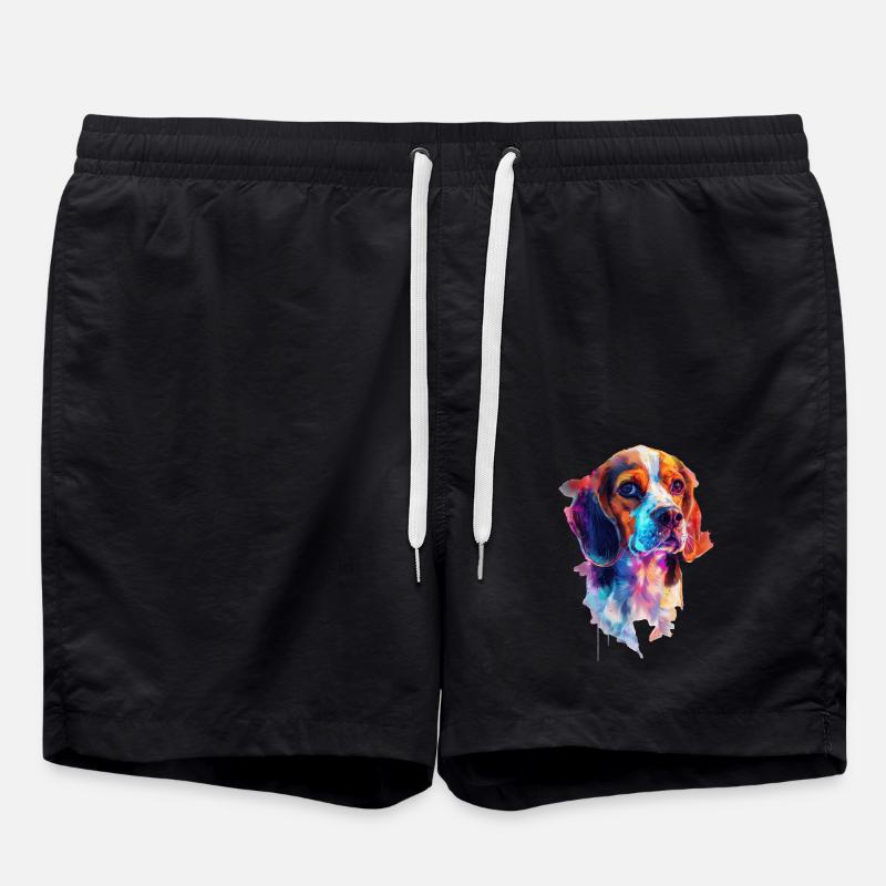 Beagle - Badeshorts - Schwarz