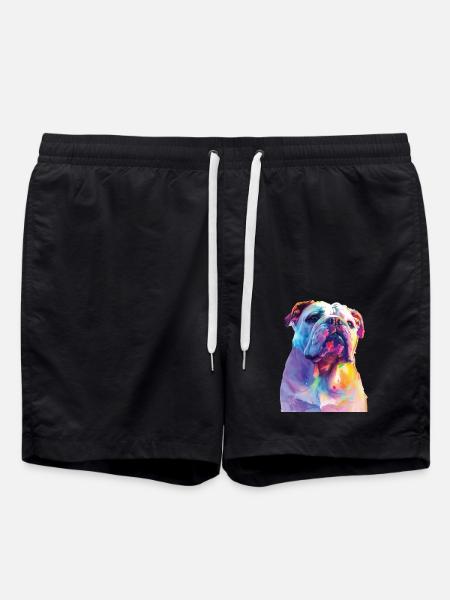Englische Bulldogge - Badeshorts - Schwarz