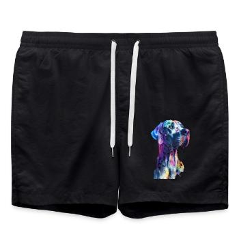 Deutsche Dogge - Badeshorts - Schwarz - Vorne - AI Model Male 185 light (185cm)
