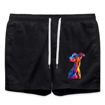 Whippet - Badeshorts - Schwarz - Vorne - AI Model Male 185 light (185cm)