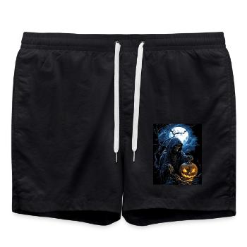 Halloween Gift Women Pumpkin Men Kids - Swim Trunks - black - Front - AI Model Male 185 light (185cm)