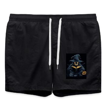Halloween Gift Women Pumpkin Men Kids - Swim Trunks - black - Front - AI Model Male 185 light (185cm)