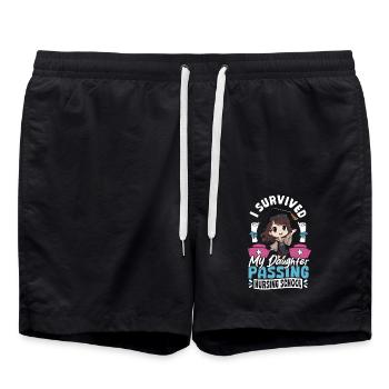 Healthcare Daughter Nursing School - Swim Trunks - black - Front - AI Model Male 185 light (185cm)