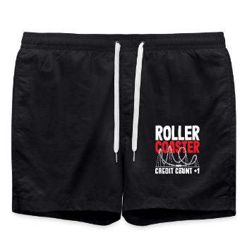 Roller Coaster Credit Counter +1 - Swim Trunks - black - Front - AI Model Male 185 light (185cm)
