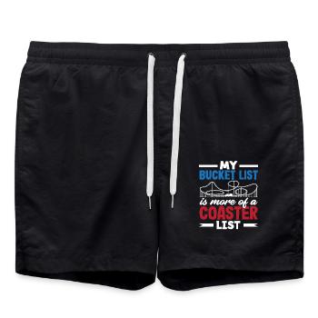 My Roller Coaster Bucket List - Swim Trunks - black - Front - AI Model Male 185 light (185cm)
