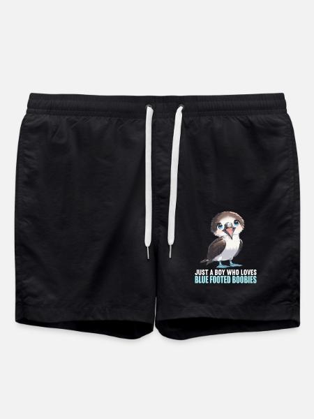 Blue-footed booby - Swim Trunks - black