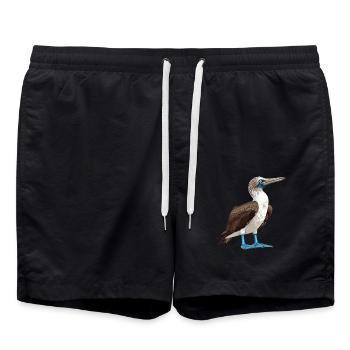 Blue-footed booby - Swim Trunks - black - Front - AI Model Male 185 light (185cm)