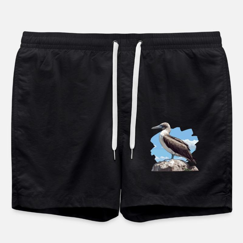 Blue-footed booby - Swim Trunks - black