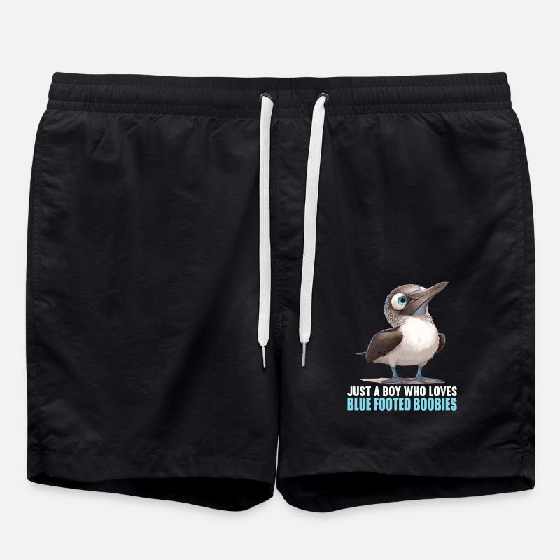 Blue-footed booby - Swim Trunks - black