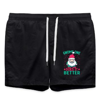 Garden Gnome Costume Gnome One Does It Better - Swim Trunks - black - Front - AI Model Male 185 light (185cm)