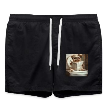 Shih Tzu - Badeshorts - Schwarz - Vorne - AI Model Male 185 light (185cm)