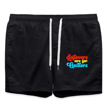 Les restes sont pour les fumeurs Citation alimentaire amusante - Short de bain - noir - Devant - AI Model Male 185 light (185cm)