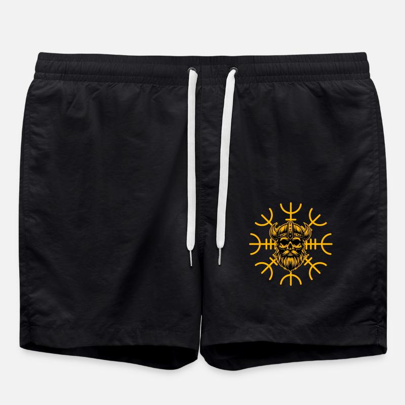 Wikinger - Badeshorts - Schwarz