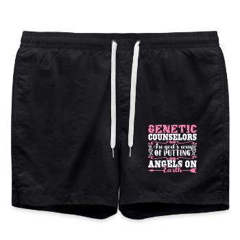 Genetic Counselor God Made Genetic Counselors - Swim Trunks - black - Front - AI Model Male 185 light (185cm)