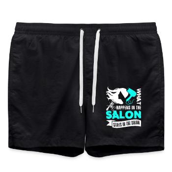 Hair Stylist What Happens In The Salon Stays In - Swim Trunks - black - Front - AI Model Male 185 light (185cm)
