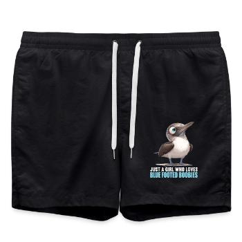 Blaufußtölpel - Badeshorts - Schwarz - Vorne - AI Model Male 185 light (185cm)