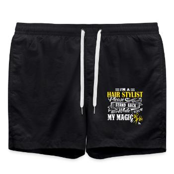 Hair Stylist I Am A Hair Stylist - Swim Trunks - black - Front - AI Model Male 185 light (185cm)