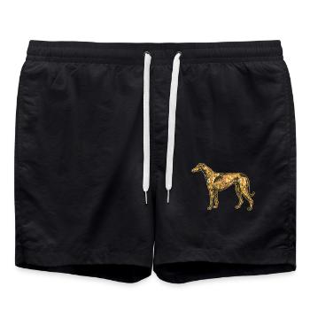 Greyhound Geometric - Swim Trunks - black - Front - AI Model Male 185 light (185cm)