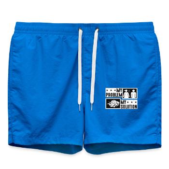 Végétarien Mon problème Ma solution Pictogramme Papa - Short de bain - cobalt blue - Devant