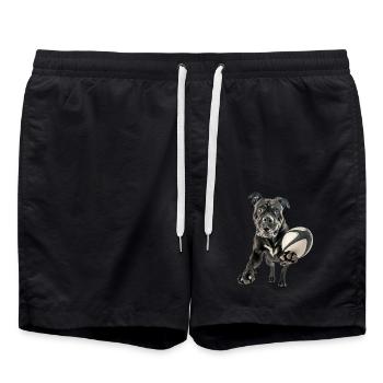 Cane Corso - Badeshorts - Schwarz - Vorne - AI Model Male 185 light (185cm)