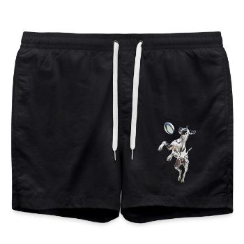 Deutsche Dogge - Badeshorts - Schwarz - Vorne - AI Model Male 185 light (185cm)