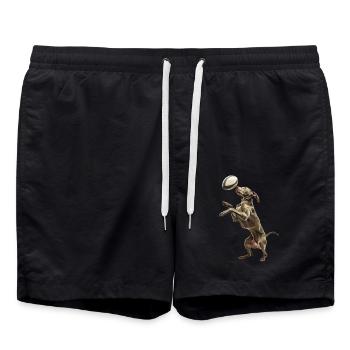 Weimaraner - Badeshorts - Schwarz - Vorne - AI Model Male 185 light (185cm)
