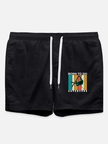 Retro-Skiing Design Retro Skiing Design - Swim Trunks - black