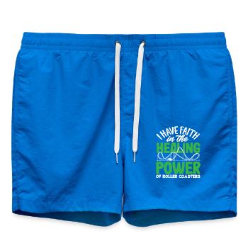 Healing Power Roller Coasters Faith - Swim Trunks - cobalt blue - Front