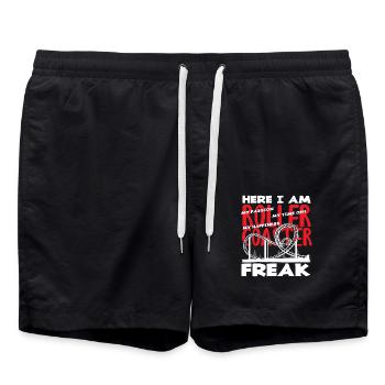 Montagnes russes Freak Passion Vacances Fun - Short de bain - noir - Devant - AI Model Male 185 light (185cm)