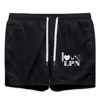 LPN Nurse Love LPN Nurse - Swim Trunks - black - Front - AI Model Male 185 light (185cm)