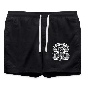 Locksmith's Wife Is The Toughest Thing - Swim Trunks - black - Front - AI Model Male 185 light (185cm)