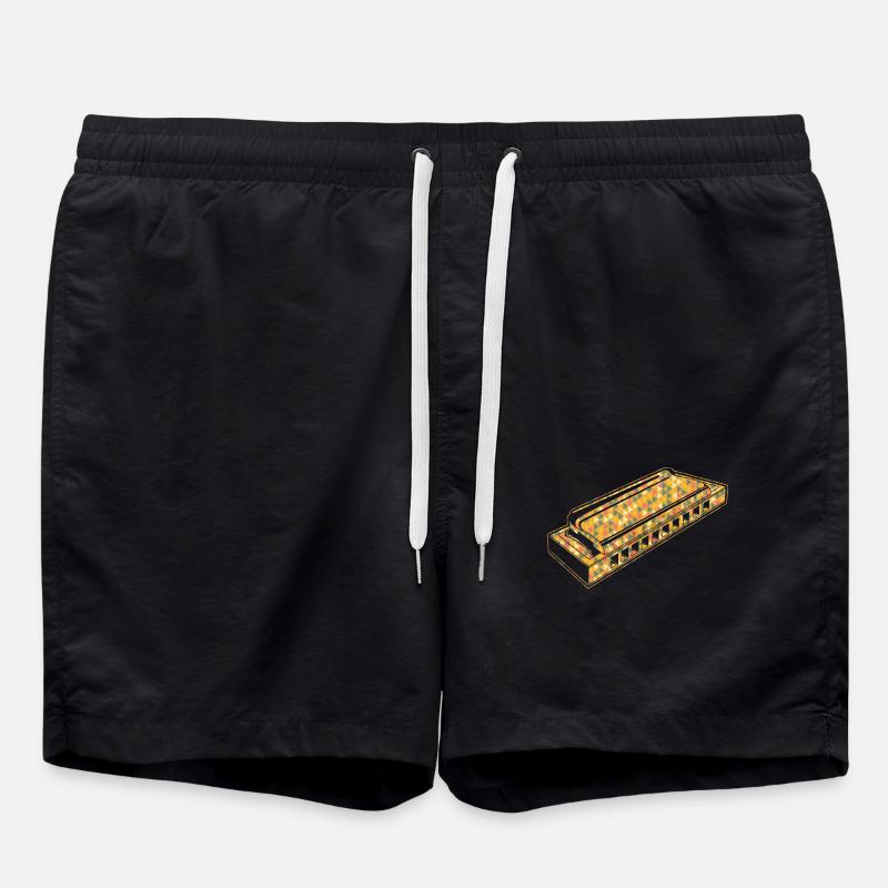 Harmonica Geometric - Swim Trunks - black