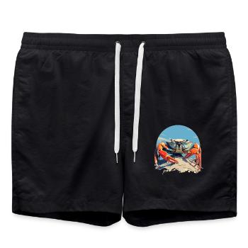Crab Crab - Swim Trunks - black - Front - AI Model Male 185 light (185cm)